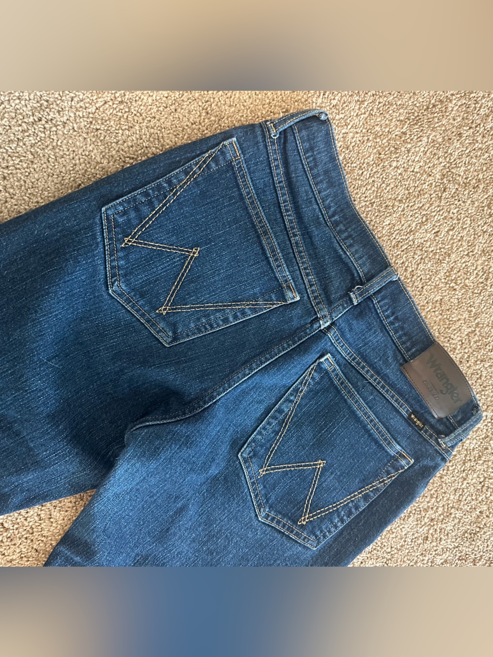Wrangler Men's Dark Blue Denim Jeans